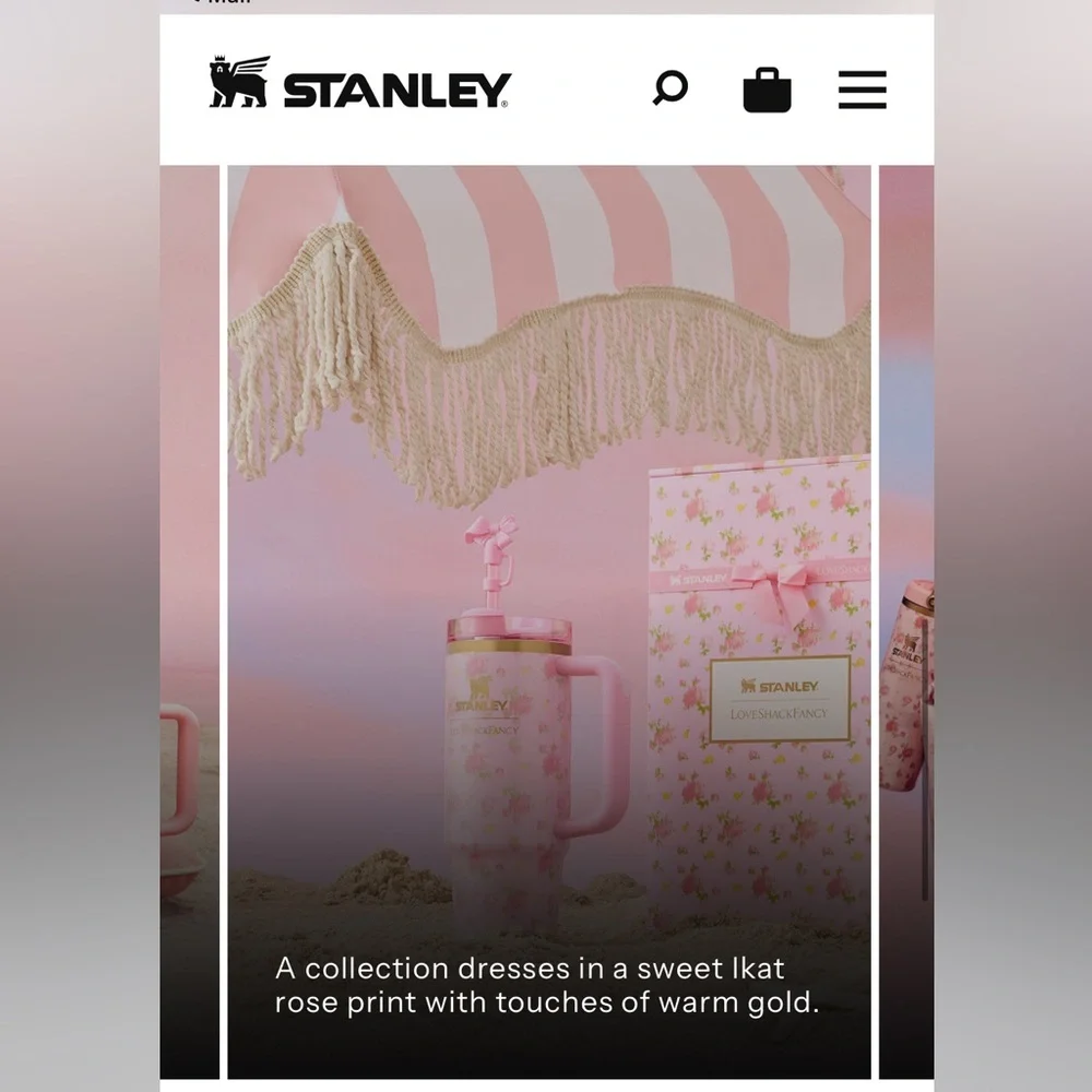 LoveShackFancy Pink Floral Tumbler 40oz - Picture 10 of 10